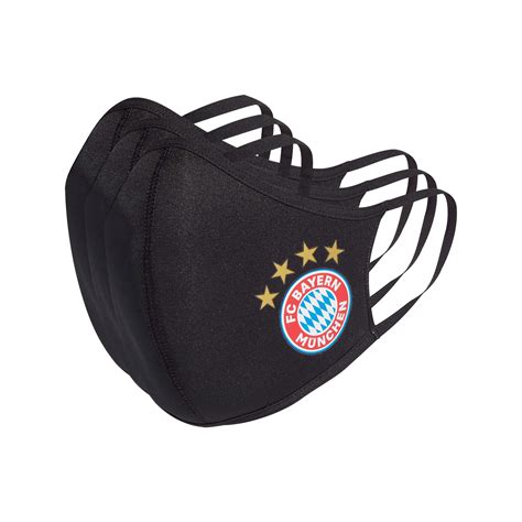 adidas fc bayern kinder maske 3er set schwarz